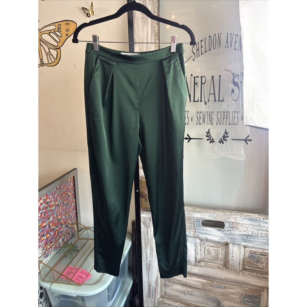 MM. Lafluer Satin Green Pants Size 2